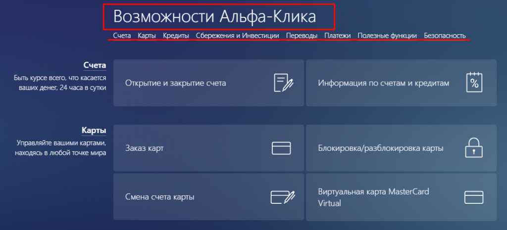 Какие возможности получают пользователи после входа в личный кабинет Альфа Клик